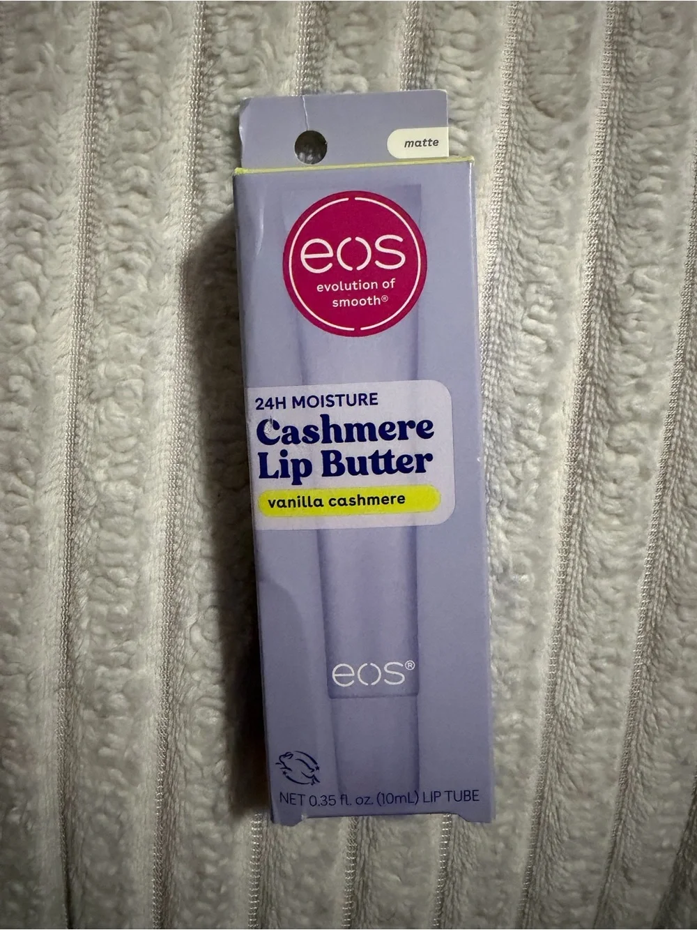 eos Cashmere Lip Butter Matte Lavender Vanilla Cashmere